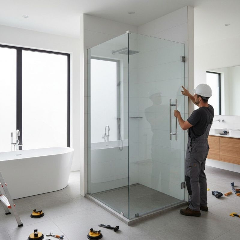 Glass Shower Door Installation in Conroe, TX